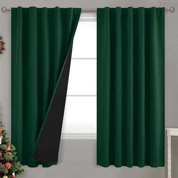 BGment 100% Thermal Insulated Blackout Curtains 63 Inches Long by BGment