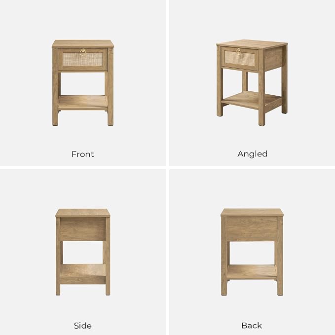 SICOTAS Rattan Nightstand Set of 2 - Image 9