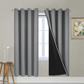 Yakamok Grey Blackout Curtains 72 Inches Long by Yakamok