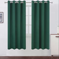 Blackout Curtains 66 x 72 Inch Long Dark Green Curtains Set of 2 Panels Room by Lemomo