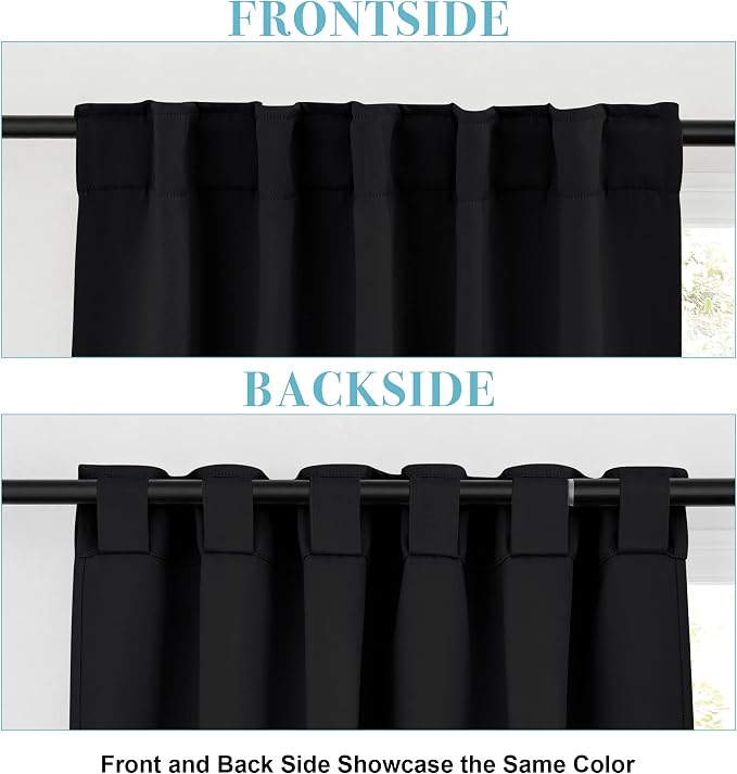 RYB HOME Blackout Curtains 80 inches Long - Image 3