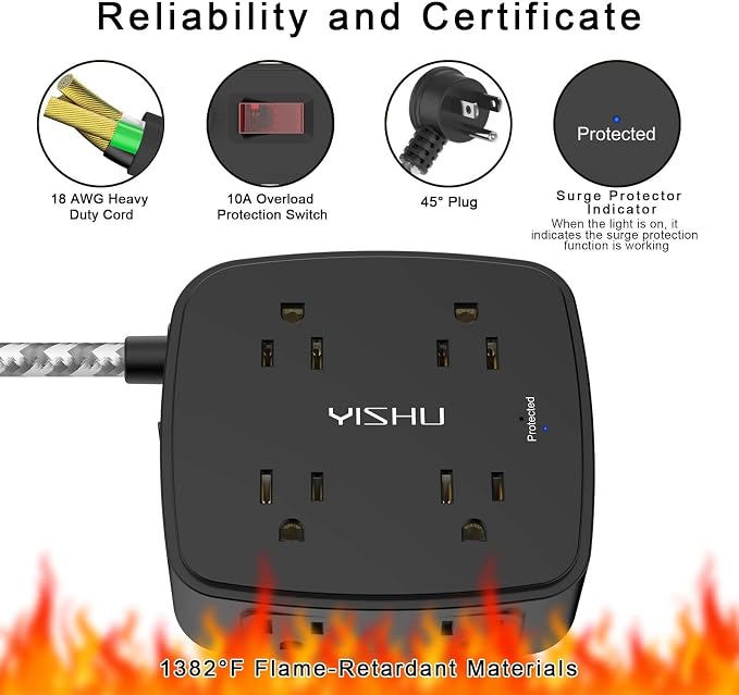 Surge Protector Power Strip - Image 6