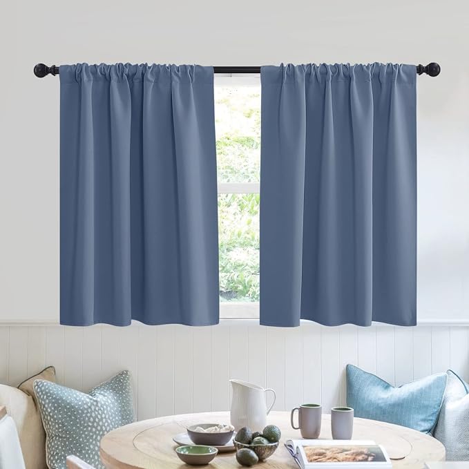 RYB HOME Short Blackout Privacy Curtains 30 inch Long by RYBHOME