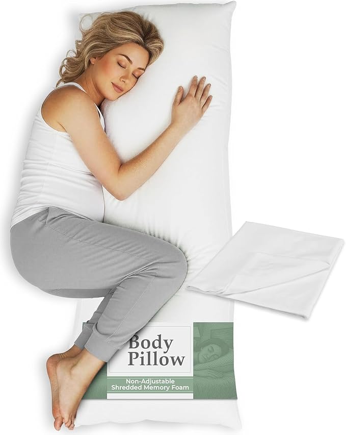 Body Pillow for Side Sleepers for Adults by Snuggle-Pedic