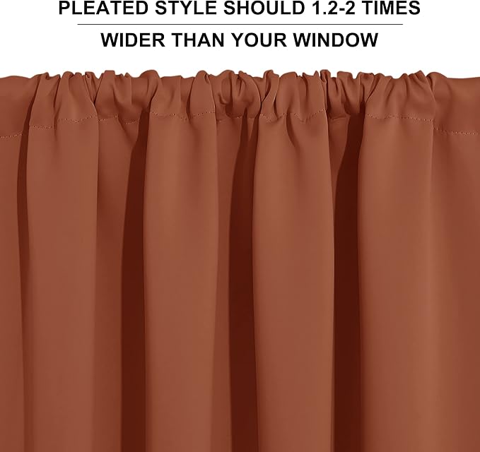 RYB HOME Cafe Blackout Curtains 24 inch Length, RV Camper Window Curtains | - Image 8