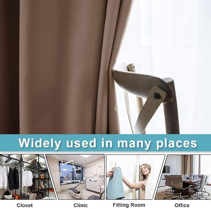 RYB HOME Blackout Room Divider Curtains - Image 3