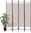 Room Divider 4 Panels 6FT Room Divider Tan Wall Divider by NChanmar