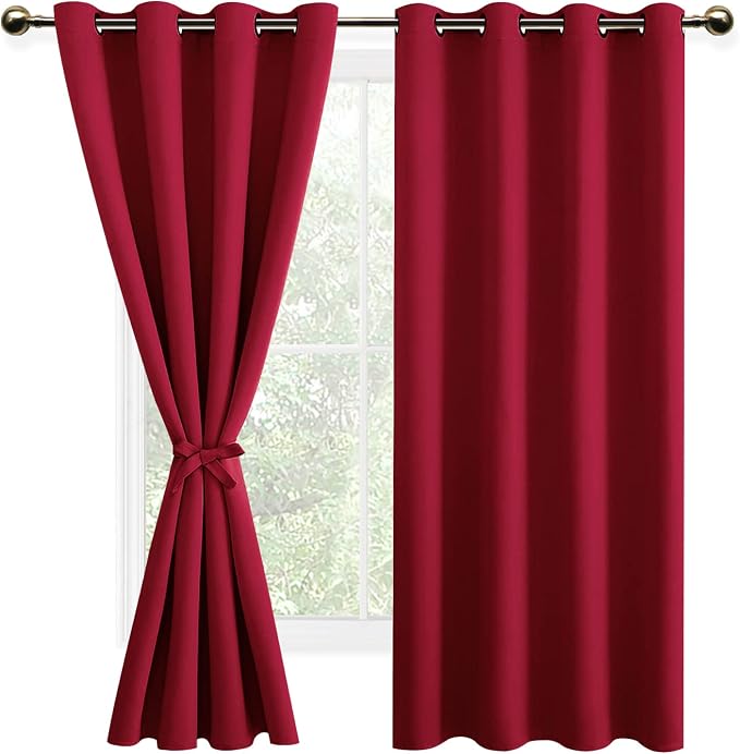 DWCN Red Blackout Curtains - Image 8