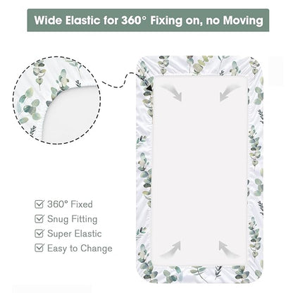 Bimocosy Crib Sheets 4 Pack, Baby Crib Sheets Fitted for Boys and Girls Breathable & Snug Fit, Soft Toddler Bed Sheets for Standard Crib Mattress Nursery Daycare Essentials, Starry Safari