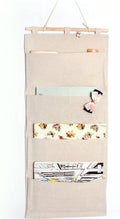 Co-link Linen/Cotton Fabric Wall Door Hanging Storage Pockets Home Organizer by Co-link