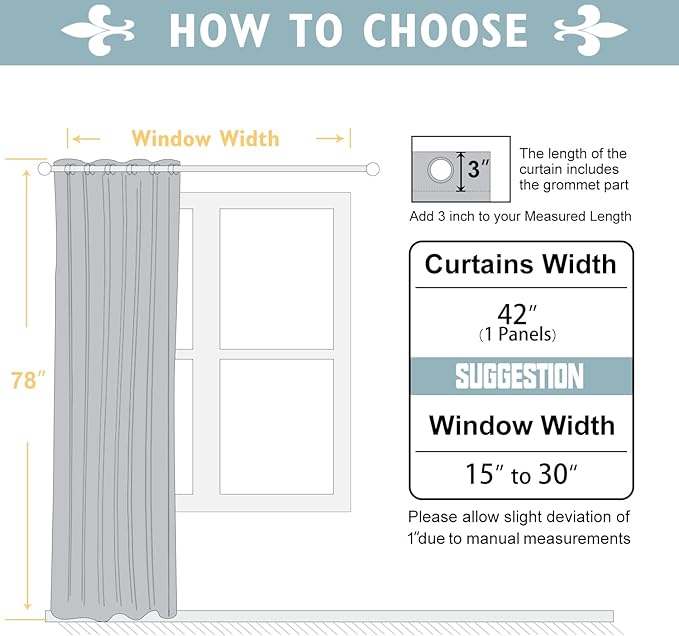 ChrisDowa Blackout Curtains Door Curtain 78 Inches Long Closet Drapes | 42W x - Image 5