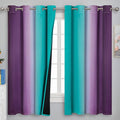 Ombre Teal and Purple Blackout Curtains by ESTELARTEXTILER