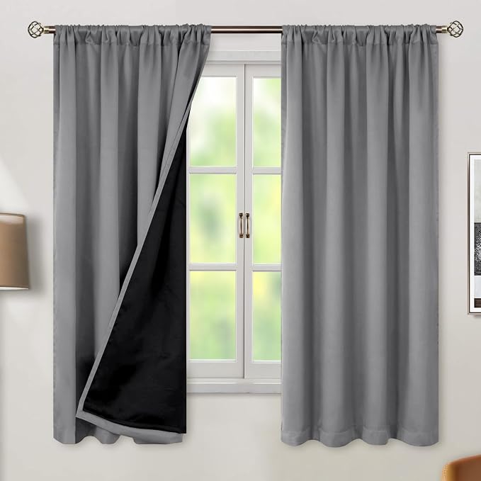 BGment Dove Grey 100% Blackout Curtains by BGment