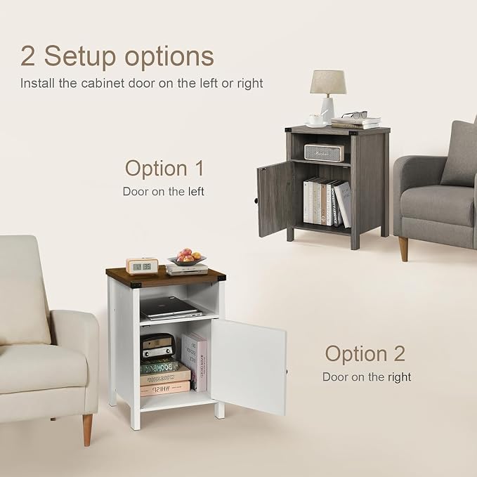 Farmhouse End Table, Nightstand - Image 5