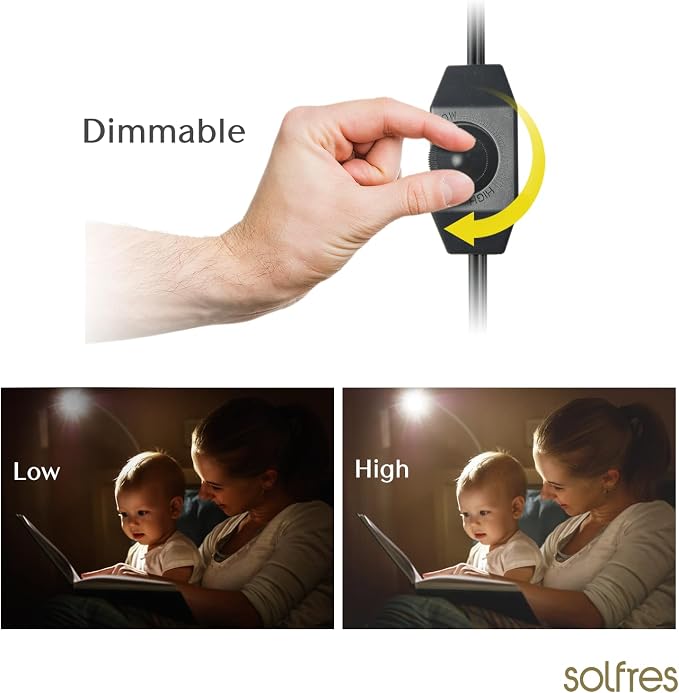 Patented Innovative Design Headboard Reading Light. No Drilling Golden Book - Image 6