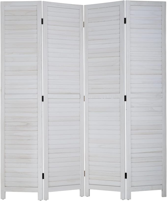 Room Divider Partition 4 Panel Privacy Screen Folding Screen Wood Frame Screen by FDW