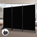 Room Divider 102'' Wide Folding Privacy Screen, 3 Panel Wall Divider w/Wheel | by HOMSCREENER