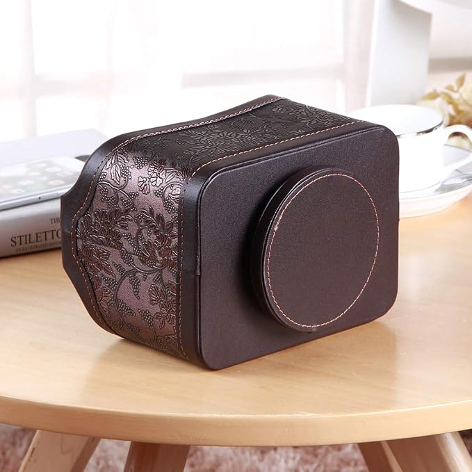 PU Leather 360° Rotatable Remote Control Holder, Nightstand TV Remote Caddy | - Image 5
