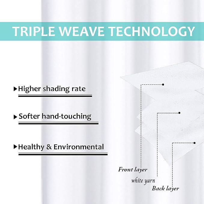 NICETOWN White 100% Blackout Curtains - Image 6