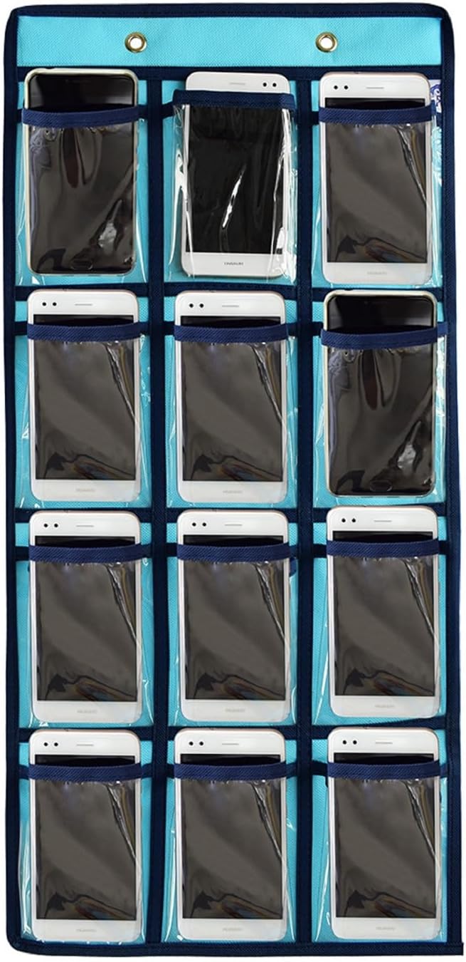 Classroom Pocket Chart For Cell Phones Calculators Over The Door Hanging Closet by ANIZER