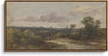 InSimSea Extra Large Framed Vintage Wall Art, Hill Sky Landscape, 20x40inch | by InSimSeaArt