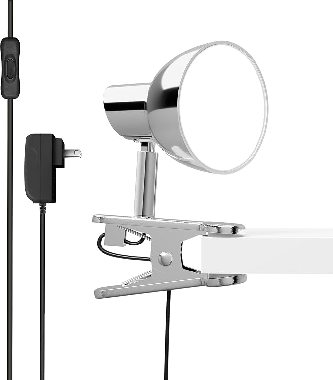 LED Clamp Light, 5W Super Bright Desk Lamp, 330° Rotation Small Lamp by TOPMB