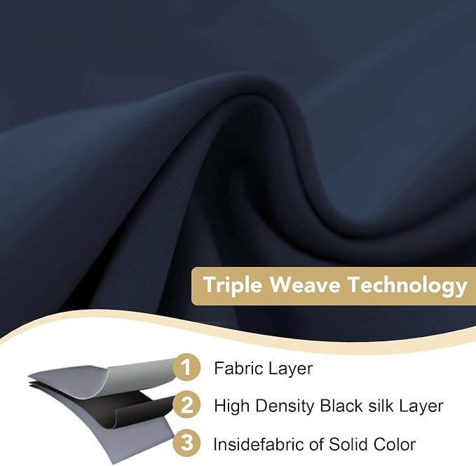 H.VERSAILTEX Blackout Curtains for Bedroom Thermal Insulated Room Darkening - Image 4