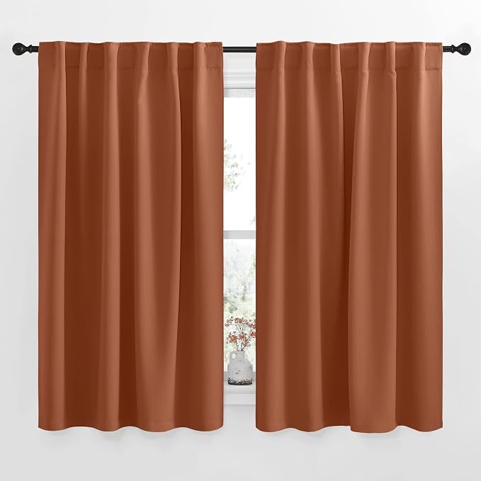 NICETOWN Halloween Blackout Curtain Blinds Window Panels, Burnt Orange Color by NICETOWN