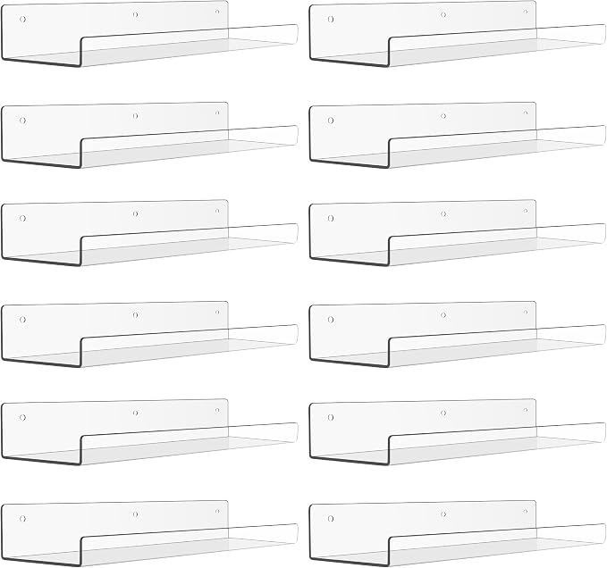 upsimples 12 Pcs 15" Acrylic Shelves by upsimples