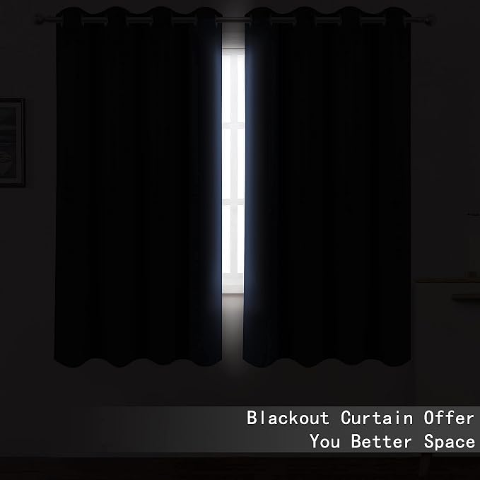 100% Blackout Navy Blue Curtains - Image 3