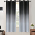 SimpleHome Black to Grey White Ombre Room Darkening Curtains 63 Inch | Curtains by SimpleHome