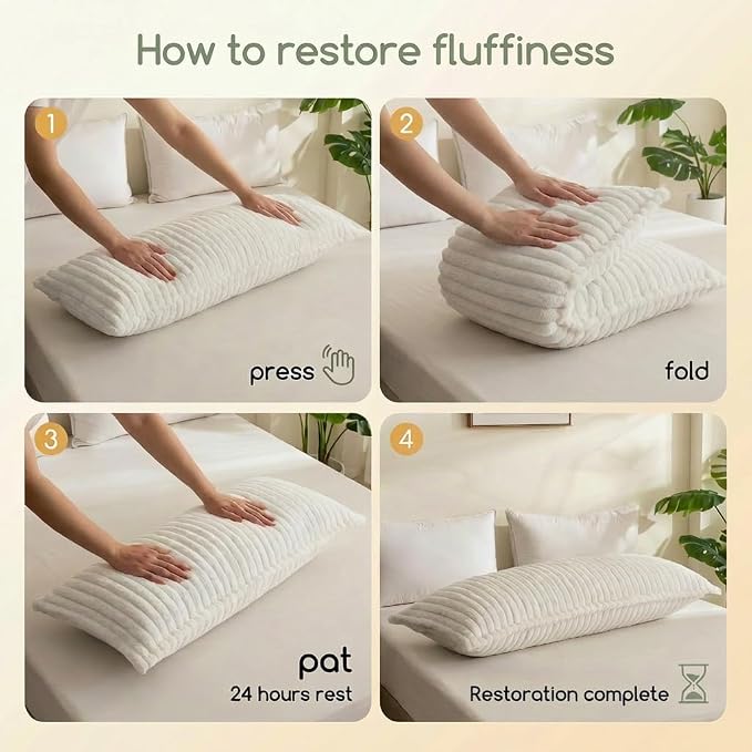 Luxurious Faux Fur Full Body Pillow - Image 8