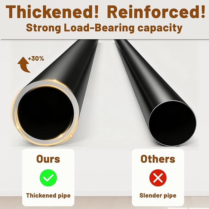 AJAZZ Room Divider Curtain+ Tension Curtain Rod No Drilling 43-120× 35-200 in - Image 8
