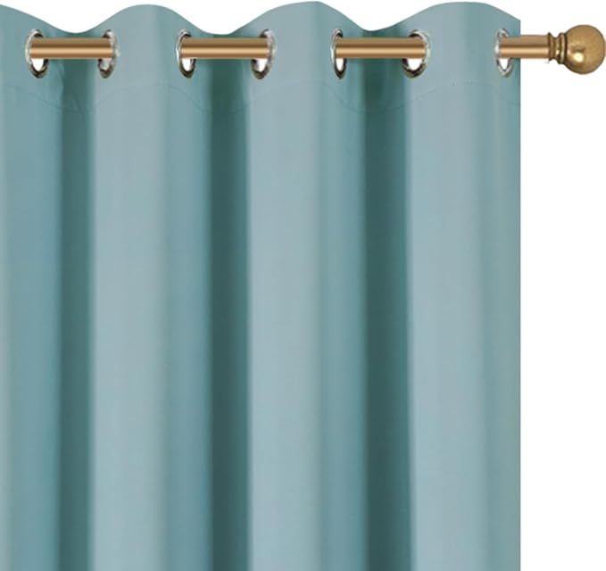 Diraysid Stone Blue Grommet Blackout Curtains - Image 7