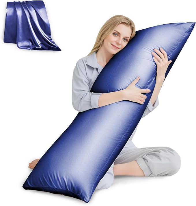 Body Pillow with Satin Pillowcase, Body Pillow by HUXMEYSON