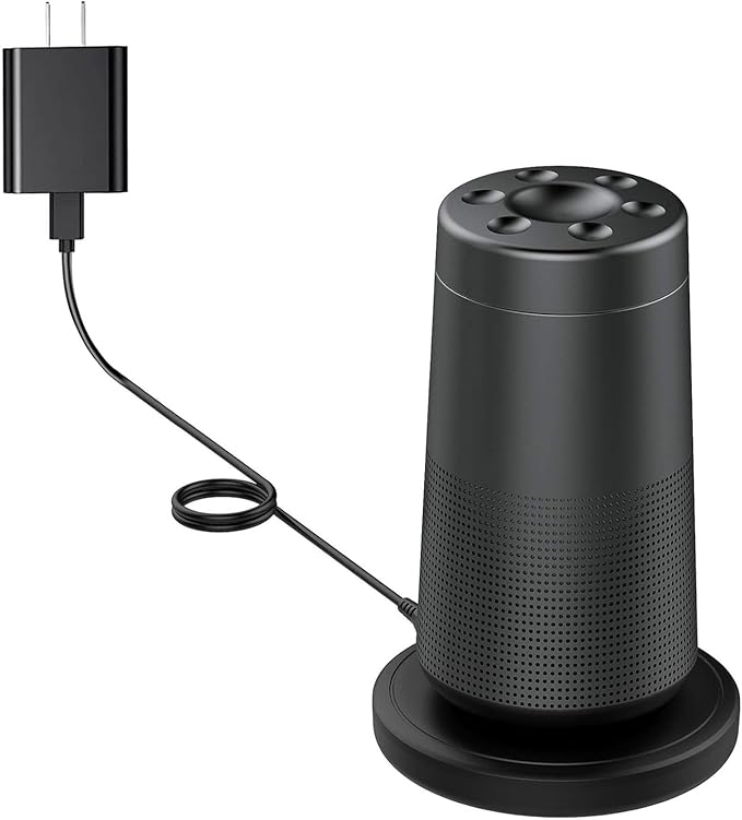 3.3ft Charging Cradle Bose SoundLink Revolve, Charging Dock for Bose SoundLink Revolve+,Charger Adapter for Bose SoundLink Revolve II, SoundLink Revolve II+ Bluetooth Speaker, Bose Charger Dock(Black)