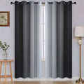 SimpleHome Ombre Black to Grey White Curtains by SimpleHome