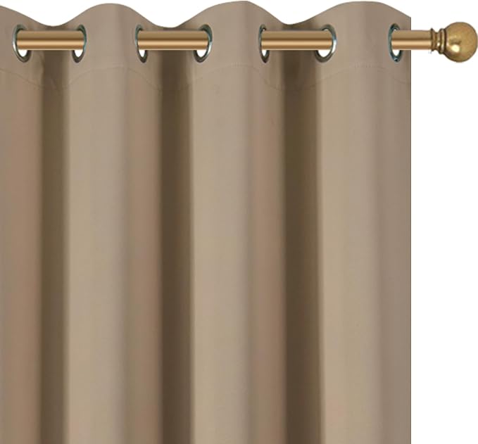 Diraysid Natural Grommet Blackout Curtains - Image 7