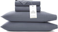 BOLL & BRANCH Signature Hemmed Sheet Set - King + Standard, Mineral - Luxury 100% Organic Cotton - Includes 1 Flat, 1 Fitted, 2 Standard Pillowcases - Buttery Soft