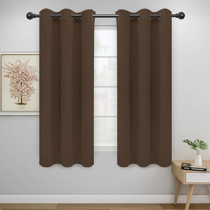 Easy-Going Thermal Grommet Blackout Curtains, 2 Panels 42x63 in, Noise Reduction by Easy-Going