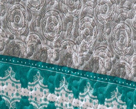 Fancy Collection 3pc Quilted Bedspread Set Coverlet Over Size New - Image 2
