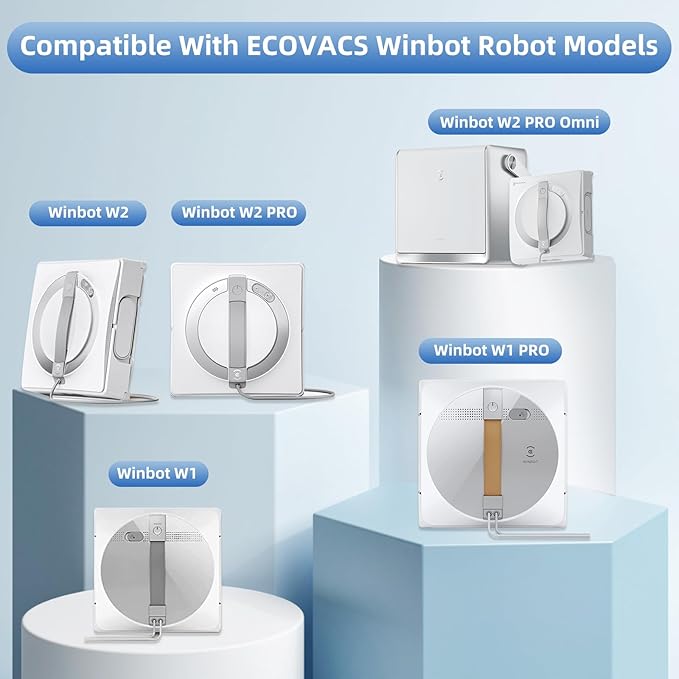 EOVWAEO 16 Pack Mopping Pads for ECOVACS Winbot W2 PRO Omni / W2 PRO / W2 / W1 PRO / W1 Window Cleaning Robot, Washable Microfiber Mop Pad Window Cleaning Replacement Accessories