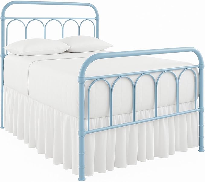 Ruffled Bed Skirt with Split Corners-Dust Ruffle - 15" Drop 100% Microfiber Soft,Sheen & Luxurious Look - Bed Skirts (White -King)