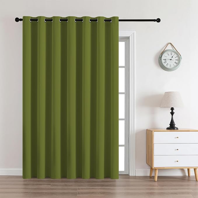 CUCRAF Custom Green Blackout Curtains 1 Panel Set, Thermal Insulated Grommet by CUCRAF