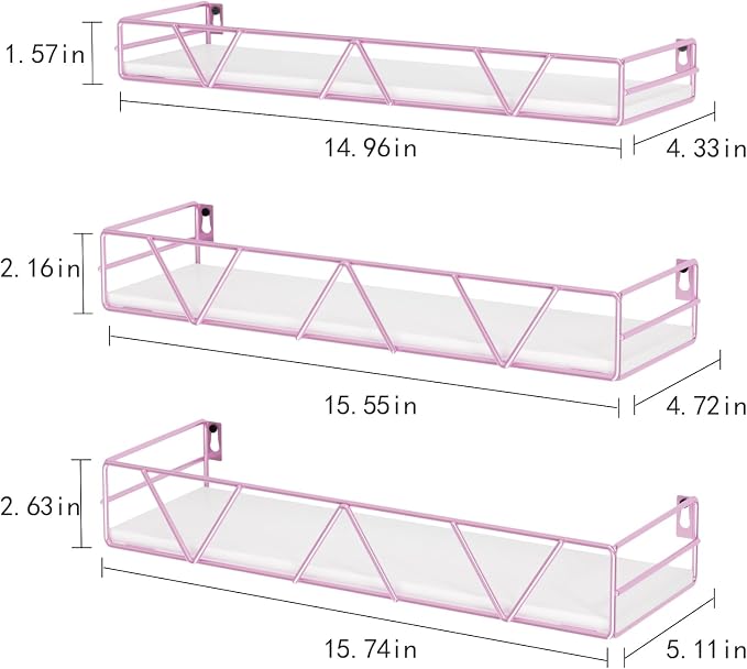 Floating Shelves Set of 3, Wood Wall Shelf, Farmhouse Shelf - Image 3