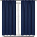 BGment Short Blackout Curtains 45 Inch Length Blue Room Darkening Drapes | Rod by BGment