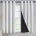 Yakamok Greyish White Blackout Curtains 54 Inch Length by Yakamok