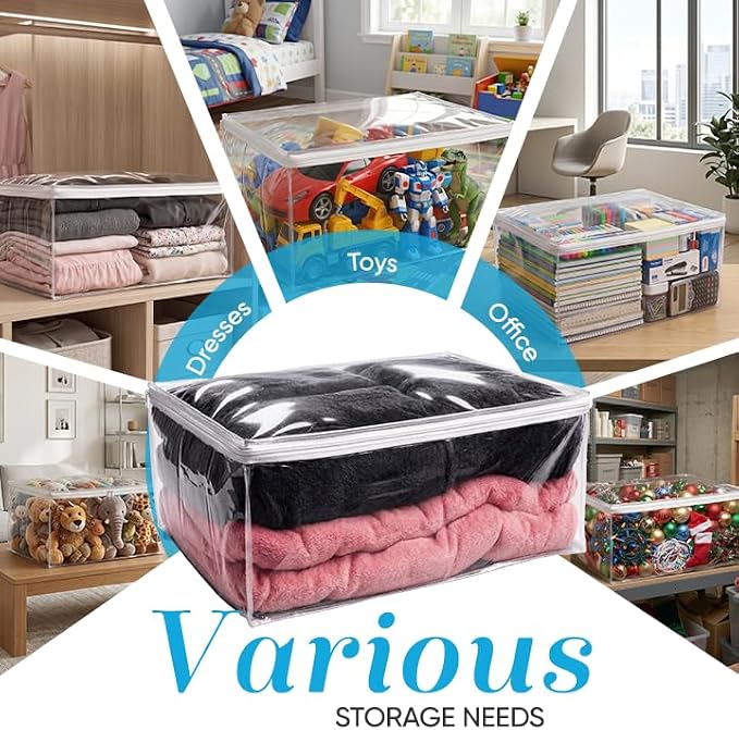 Handy Laundry Comforter Storage Bag – Large 90L Clear Zippered Organizer - Image 5