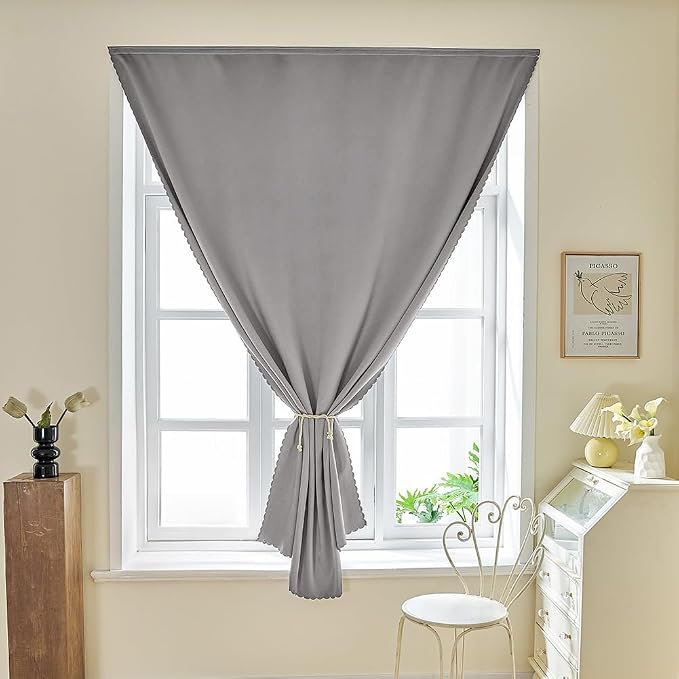 JILRON Adhesive Curtain 100% Blackout No-Drill Easy Install - Image 6
