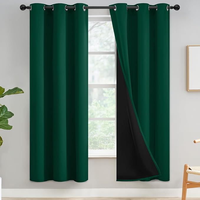 Yakamok Emerald Green Blackout Curtains 72 inches by Yakamok